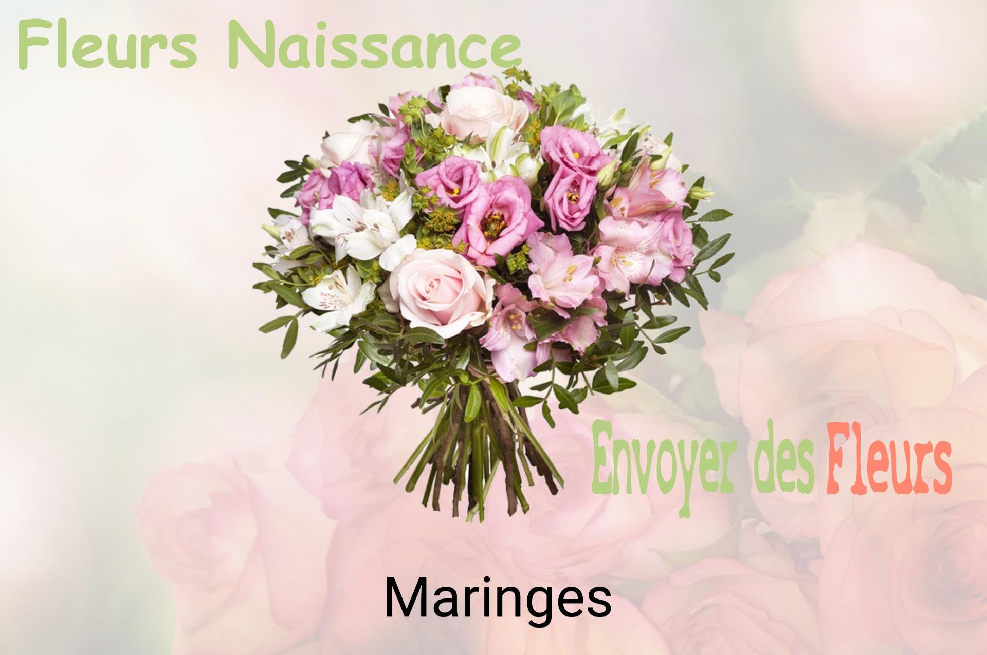 Bouquet de fleurs de naissance livré à Maringes